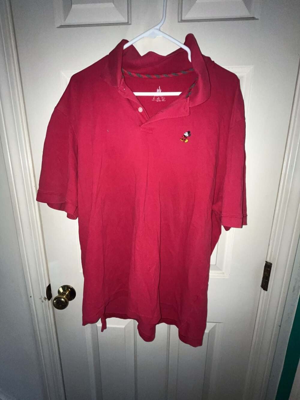 Disney Parks Mickey Mouse Red Polo Shirt XXL